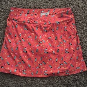 Coral golf drink Print Women's Skirt